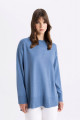 Regular Fit Bisiklet Yaka Yandan Yırtmaçlı Basic Düz Triko Kazak Tunik C5165ax24au Regular Fit Bisiklet Yaka Yandan Yırtmaçlı Basic Düz Triko Kazak Tunik C5165ax24au