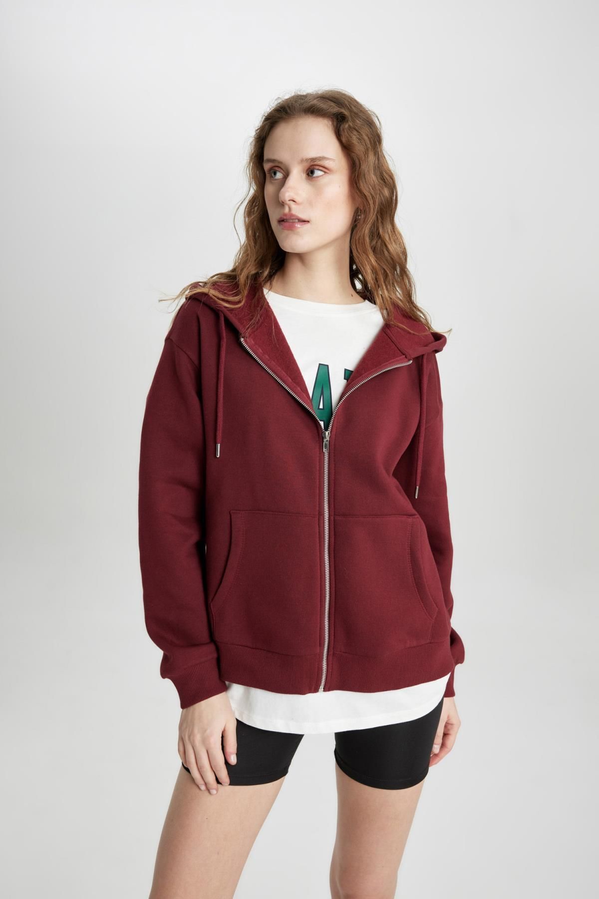 Relax Fit Kapüşonlu Fermuarlı Sweatshirt Tycechh3bn170359304698658 Relax Fit Kapüşonlu Fermuarlı Sweatshirt Tycechh3bn170359304698658