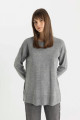 Regular Fit Bisiklet Yaka Yırtmaçlı Basic Düz Triko Kazak Tunik C5165ax24au Regular Fit Bisiklet Yaka Yırtmaçlı Basic Düz Triko Kazak Tunik C5165ax24au