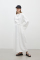 OVERSIZE PAMUKLU ELBİSE EKRU OVERSIZE PAMUKLU ELBİSE EKRU