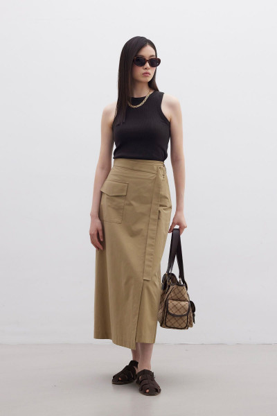 KRUVAZE CEP DETAYLI ETEK YEŞİL