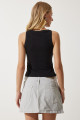 Taş Işlemeli Crop Triko Bluz Siyah Lnj0006 Taş Işlemeli Crop Triko Bluz Siyah Lnj0006