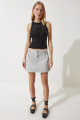 Taş Işlemeli Crop Triko Bluz Siyah Lnj0006 Taş Işlemeli Crop Triko Bluz Siyah Lnj0006