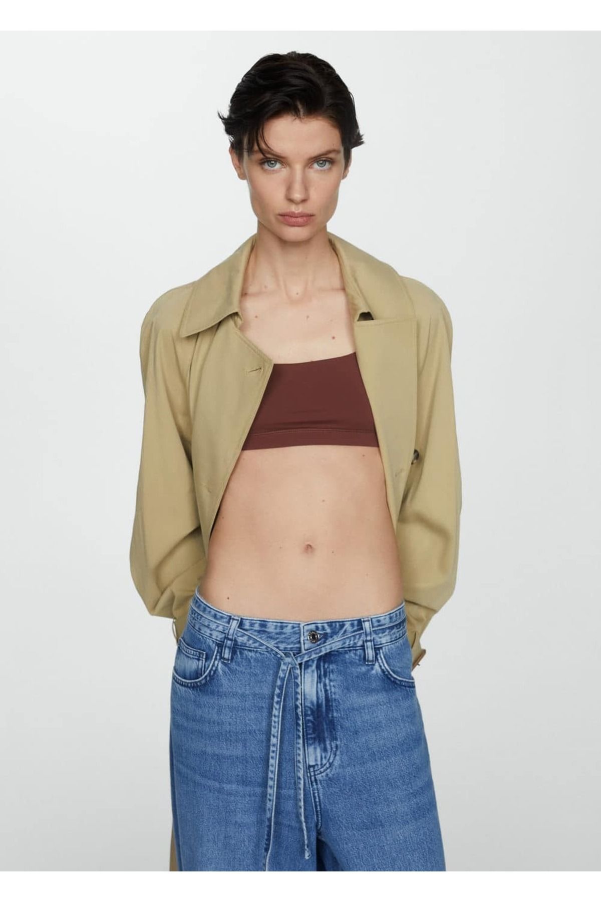 Wide Leg Büzgülü Bol Jean Pantolon Wide Leg Büzgülü Bol Jean Pantolon