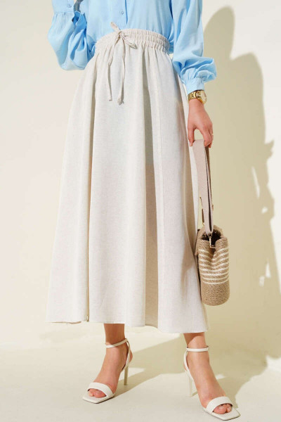 Keten Kloş Etek Keten Kloş Etek