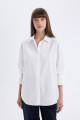 Oversize Geniş Kalıp Basic Düz Poplin Uzun Kollu Gömlek D3152ax24au Oversize Geniş Kalıp Basic Düz Poplin Uzun Kollu Gömlek D3152ax24au