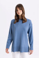 Regular Fit Bisiklet Yaka Yandan Yırtmaçlı Basic Düz Triko Kazak Tunik C5165ax24au Regular Fit Bisiklet Yaka Yandan Yırtmaçlı Basic Düz Triko Kazak Tunik C5165ax24au
