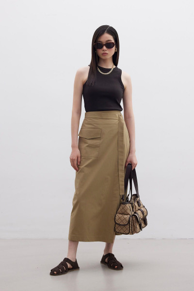 KRUVAZE CEP DETAYLI ETEK YEŞİL