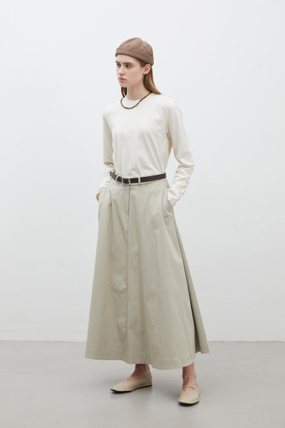 KEMERLİ KLOŞ ETEK YEŞİL KEMERLİ KLOŞ ETEK YEŞİL