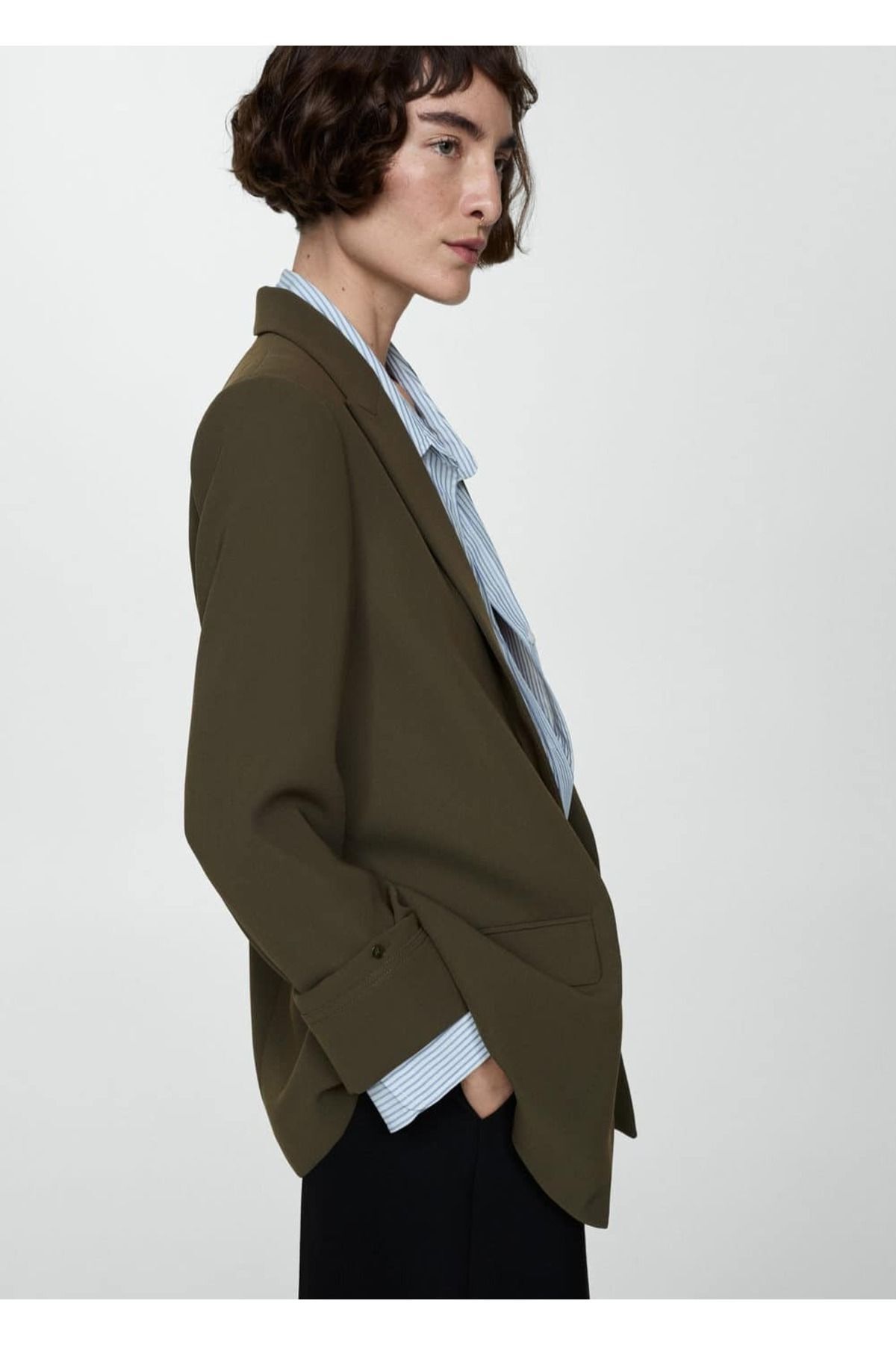 Kıvrık Kollu Blazer Ceket Kıvrık Kollu Blazer Ceket