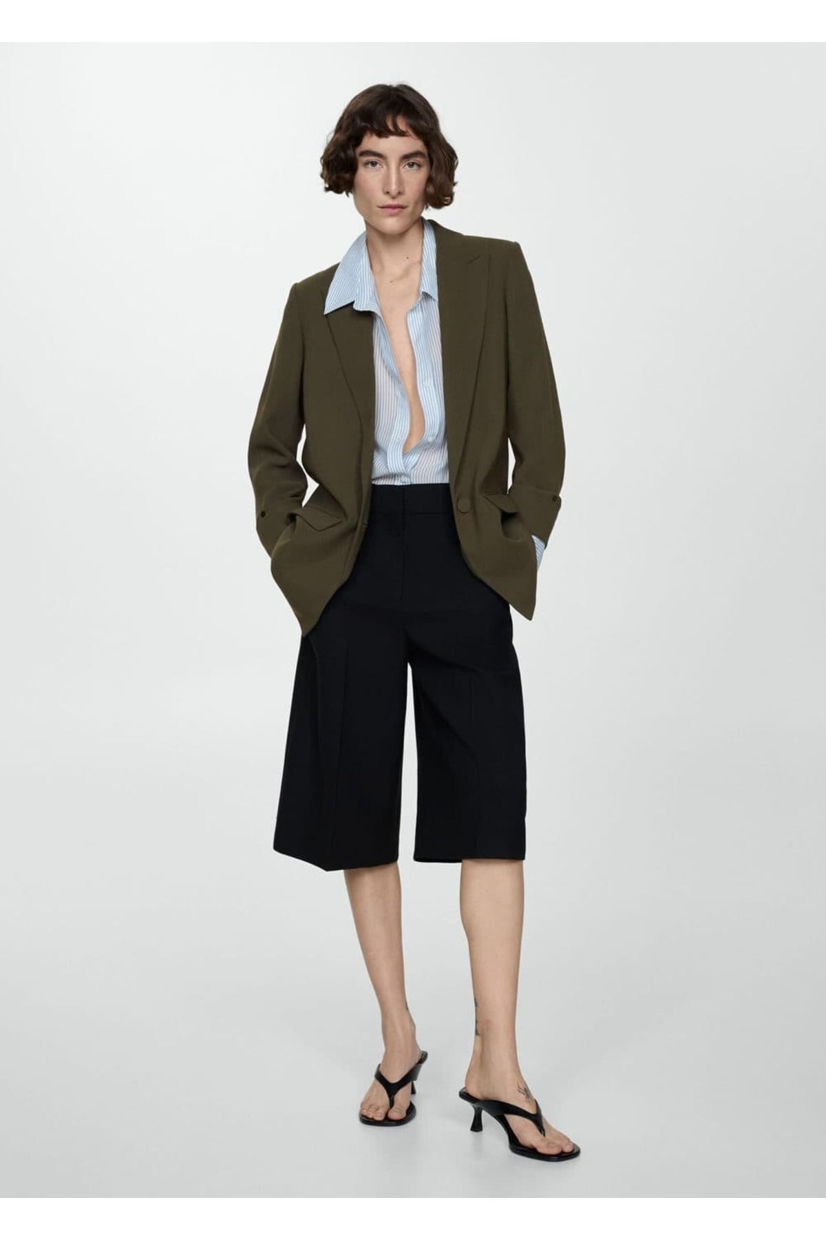 Kıvrık Kollu Blazer Ceket Kıvrık Kollu Blazer Ceket