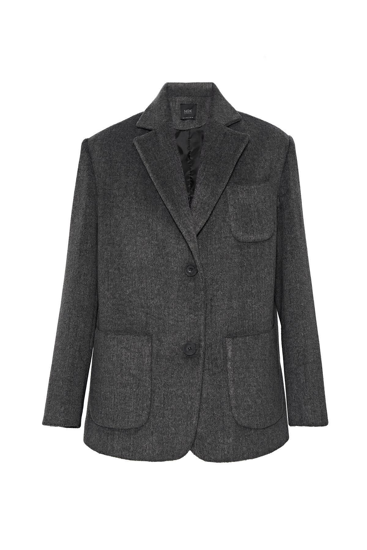 Magic Love Kaşe Blazer Antrasit Magic Love Kaşe Blazer Antrasit