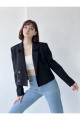 Kısa Blazer Ceket Kadın Siyah Kısa Blazer Ceket Kadın Siyah