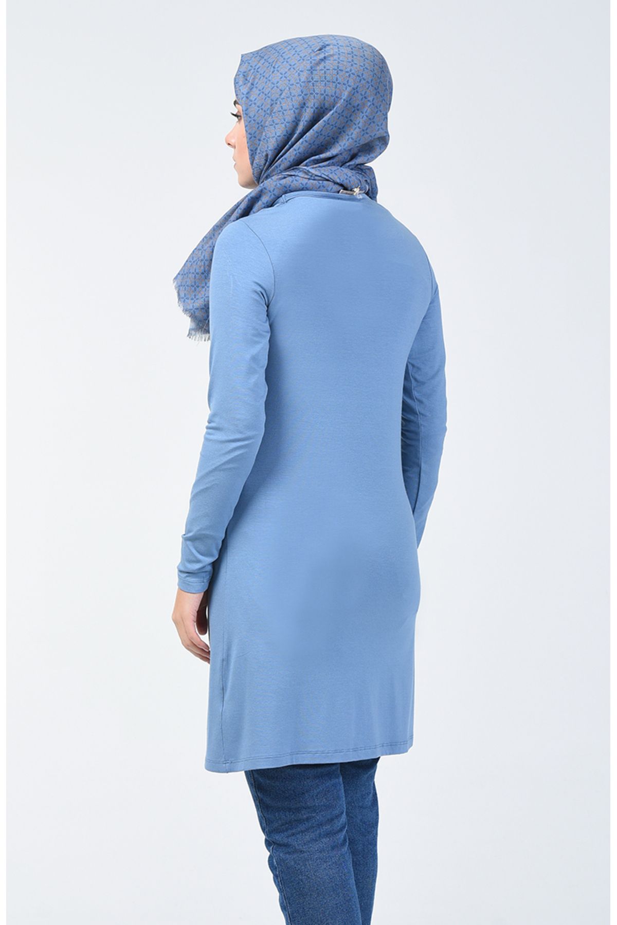 Penye Tunik 10645-01 İndigo Penye Tunik 10645-01 İndigo