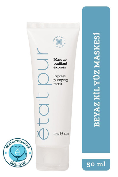 Express Purifying Mask Sebum Dengeleyici Arındırıcı Beyaz Kil Maskesi 50 ml Karma Yağlı Cilt Express Purifying Mask Sebum Dengeleyici Arındırıcı Beyaz Kil Maskesi 50 ml Karma Yağlı Cilt