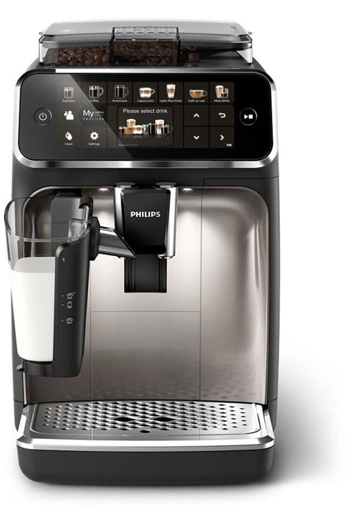 LatteGo Tam Otomatik Espresso Makinesi, Tek Dokunuşla 12 Çeşit İçecek,  EP5447/90 763USERI LatteGo Tam Otomatik Espresso Makinesi, Tek Dokunuşla 12 Çeşit İçecek,  EP5447/90 763USERI
