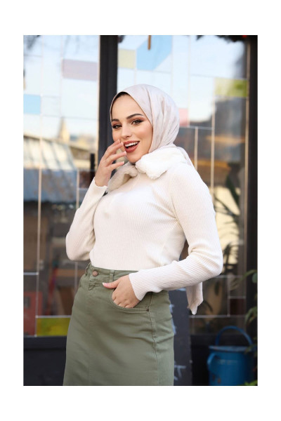 Tesettür Etek - HAKİ Tesettür Etek - HAKİ