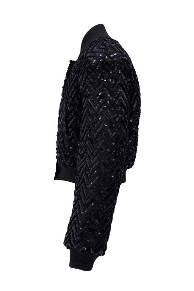 Limited Edition Serisi Zigzag Shine Bomber Siyah Limited Edition Serisi Zigzag Shine Bomber Siyah