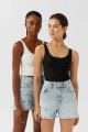 Kadın Siyah Ve Beyaz 2’li Crop Top Paketi Kadın Siyah Ve Beyaz 2’li Crop Top Paketi