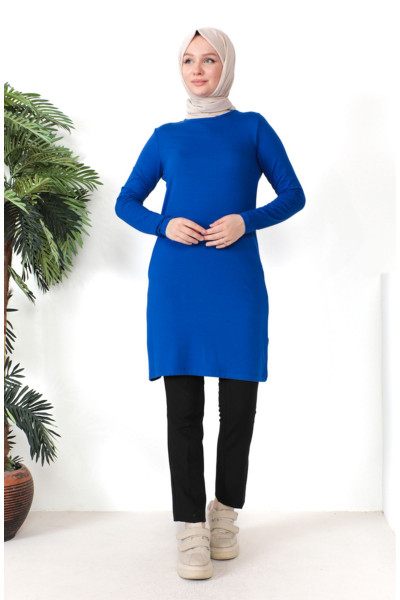 Penye Tunik 10645-12 Saks Penye Tunik 10645-12 Saks