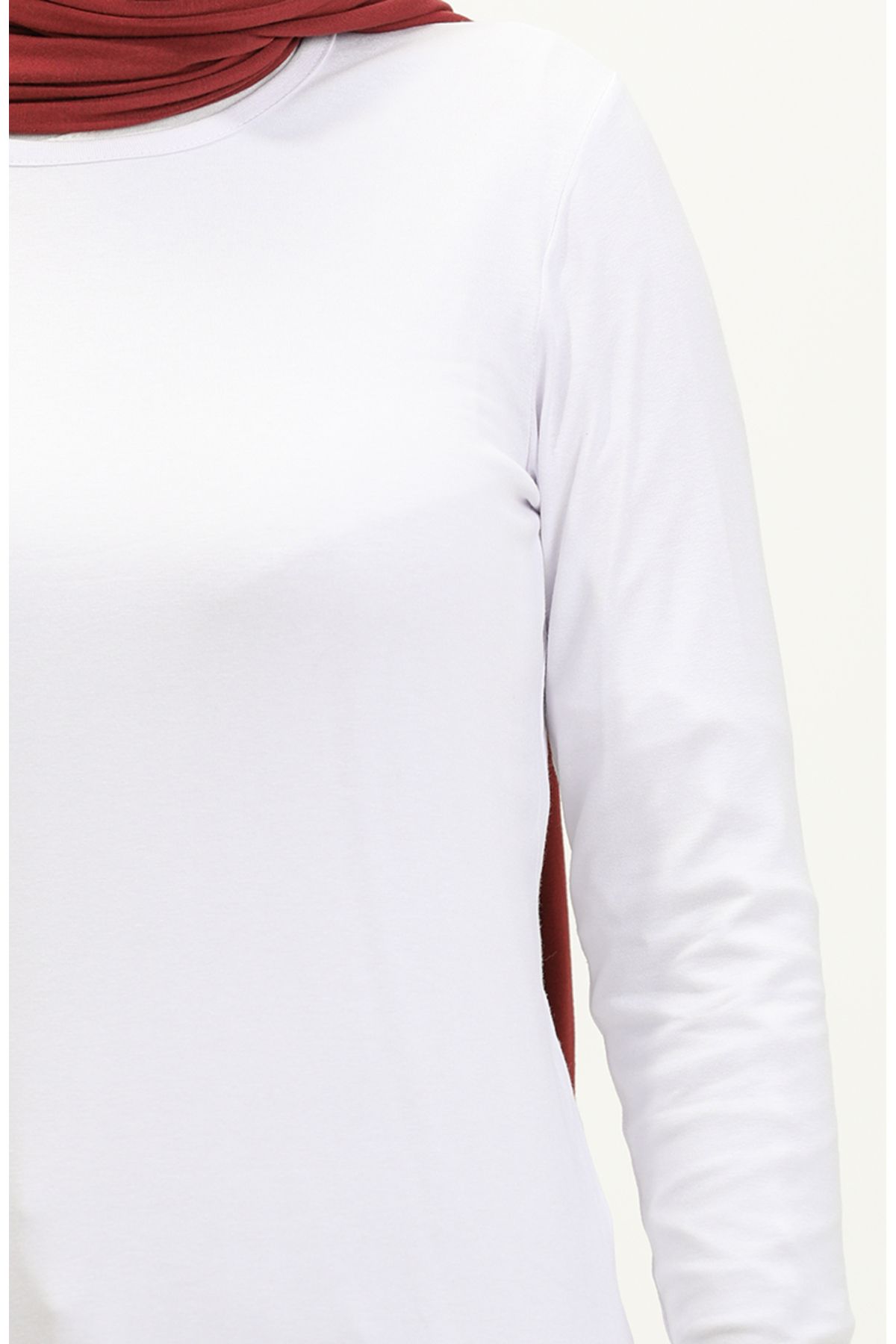 Penye Tunik 10645-05 Beyaz Penye Tunik 10645-05 Beyaz