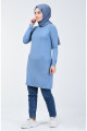Penye Tunik 10645-01 İndigo Penye Tunik 10645-01 İndigo