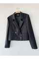 Kısa Blazer Ceket Kadın Siyah Kısa Blazer Ceket Kadın Siyah