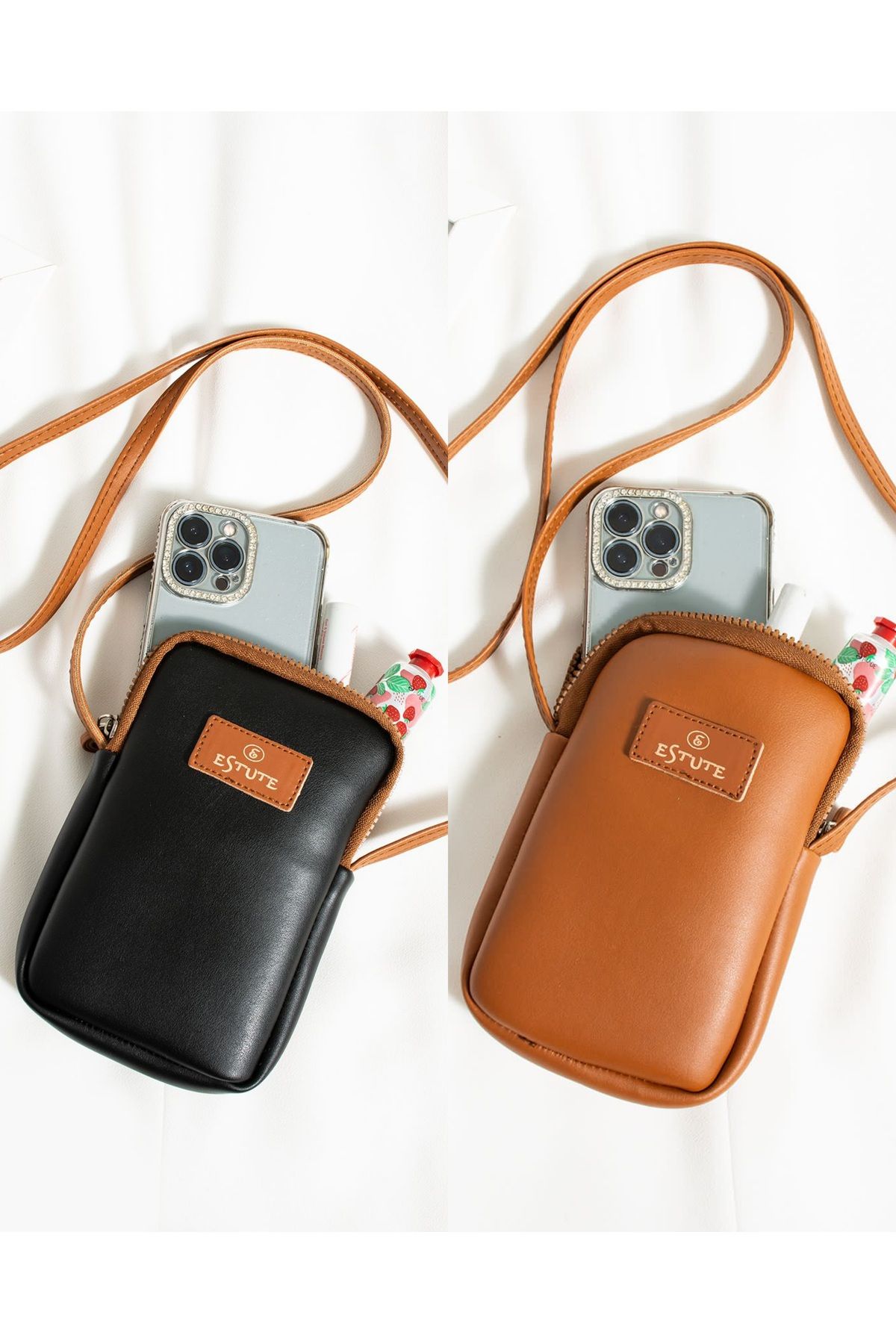 Unisex 2 Li Paket Telefon Luk Ayarlanabilir Çapraz Çanta Unisex 2 Li Paket Telefon Luk Ayarlanabilir Çapraz Çanta