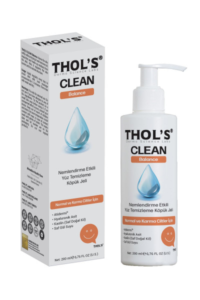 THOL'S CLEAN Balance (TB1) Yüz Temizleme Köpük Jeli - 200 ml Normal ve Karma Ciltler THOL'S CLEAN Balance (TB1) Yüz Temizleme Köpük Jeli - 200 ml Normal ve Karma Ciltler