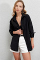 Kadın Siyah Oversize Uzun Basic Gömlek Hzl22w-bd139001 Kadın Siyah Oversize Uzun Basic Gömlek Hzl22w-bd139001