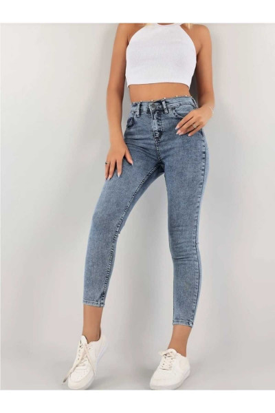 Linda Açık Kar Mavi Yüksek Bel Toparlayıcı Skinny Jean Linda Açık Kar Mavi Yüksek Bel Toparlayıcı Skinny Jean
