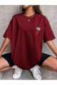 PAPATYA Baskılı Yazlık Pamuklu Kumaş Oversize Kalıp Tshirt PAPATYA Baskılı Yazlık Pamuklu Kumaş Oversize Kalıp Tshirt