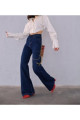 Kadın Yüksekbel Likralı Palazzo Jeans Kadın Yüksekbel Likralı Palazzo Jeans