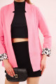Kadın Pembe İkosiena Ceket Dik Yaka Kol İçi Leopar Desenli ARM-24Y001044 Kadın Pembe İkosiena Ceket Dik Yaka Kol İçi Leopar Desenli ARM-24Y001044