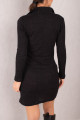 Kadın Siyah Yakası Fermuarlı Kaşkorse Diz Üstü Elbise ARM-24Y001001 Kadın Siyah Yakası Fermuarlı Kaşkorse Diz Üstü Elbise ARM-24Y001001