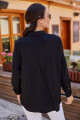 Kadın Siyah Oversize Uzun Basic Gömlek Kadın Siyah Oversize Uzun Basic Gömlek