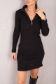 Kadın Siyah Yakası Fermuarlı Kaşkorse Diz Üstü Elbise ARM-24Y001001 Kadın Siyah Yakası Fermuarlı Kaşkorse Diz Üstü Elbise ARM-24Y001001