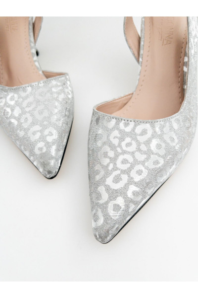 Kadın Simli 7cm Topuklu Abiye Ayakkabı Kadın Simli 7cm Topuklu Abiye Ayakkabı
