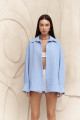 Mai Collection Eryn Mavi Oversize Gömlek Mai Collection Eryn Mavi Oversize Gömlek