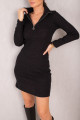 Kadın Siyah Yakası Fermuarlı Kaşkorse Diz Üstü Elbise ARM-24Y001001 Kadın Siyah Yakası Fermuarlı Kaşkorse Diz Üstü Elbise ARM-24Y001001