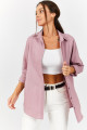 Kadın Pembe Oversize Uzun Basic Gömlek Arm-22y001118