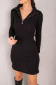 Kadın Siyah Yakası Fermuarlı Kaşkorse Diz Üstü Elbise ARM-24Y001001 Kadın Siyah Yakası Fermuarlı Kaşkorse Diz Üstü Elbise ARM-24Y001001
