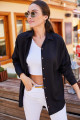 Kadın Siyah Oversize Uzun Basic Gömlek Kadın Siyah Oversize Uzun Basic Gömlek