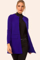 Kadın Saks Beli Dikişli Uzun Ceket ARM-18K001308 Kadın Saks Beli Dikişli Uzun Ceket ARM-18K001308