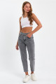 Ngbutika Kar Gri Mom Jeans Likralı Kot Pantolon Ngbutika Kar Gri Mom Jeans Likralı Kot Pantolon