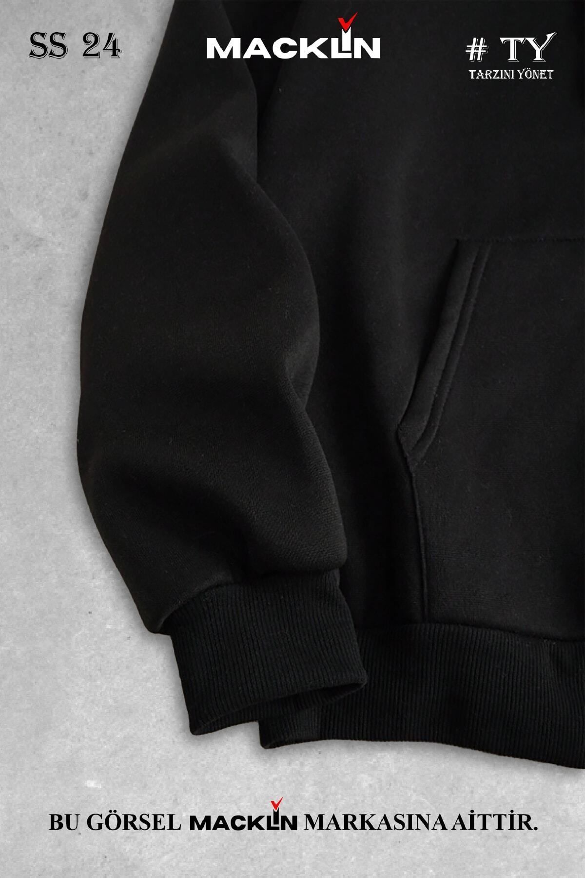 Unisex Kapüşonlu Basic Fermuarlı Sweatshirt Unisex Kapüşonlu Basic Fermuarlı Sweatshirt