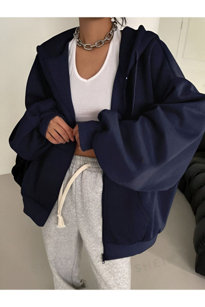 LACİ DUZ FERMWARLI KAPŞONLU HIRKA SWEATSHİRT LACİ DUZ FERMWARLI KAPŞONLU HIRKA SWEATSHİRT