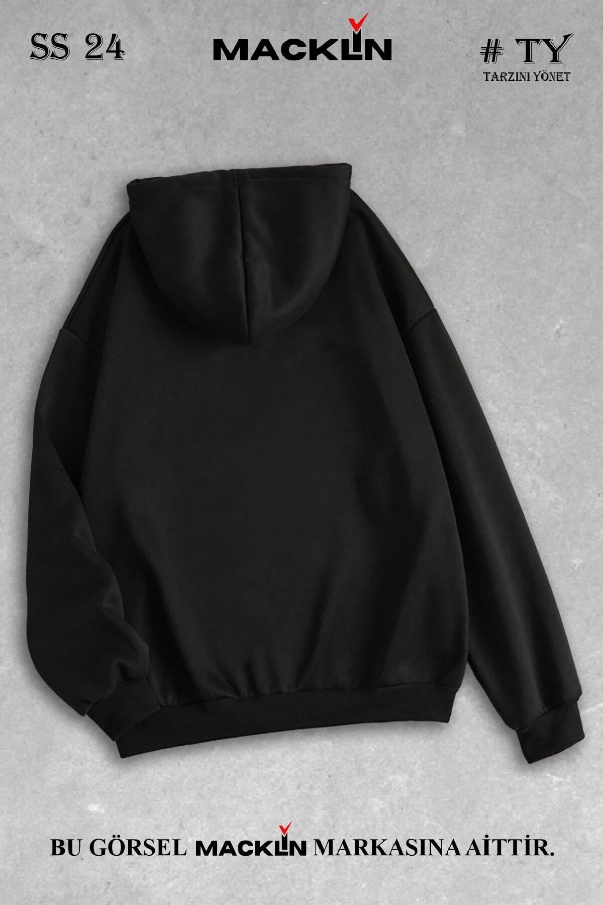Unisex Kapüşonlu Basic Fermuarlı Sweatshirt Unisex Kapüşonlu Basic Fermuarlı Sweatshirt