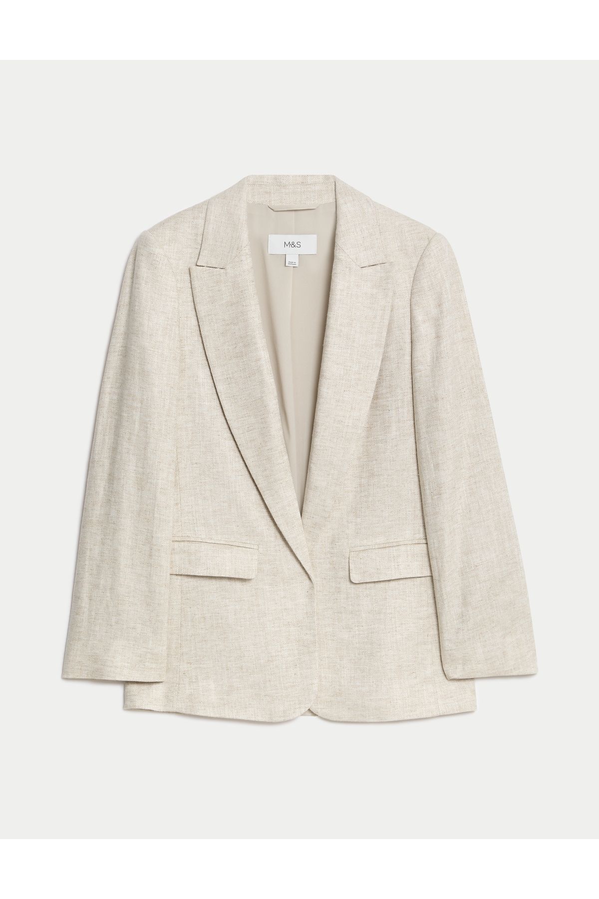 Relaxed Fit Keten Blazer Ceket Relaxed Fit Keten Blazer Ceket