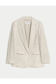 Relaxed Fit Keten Blazer Ceket Relaxed Fit Keten Blazer Ceket